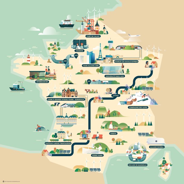 Illustrated map for Allianz