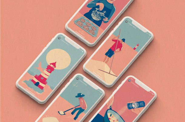 La Baleine Sel - Social Media Illustrations