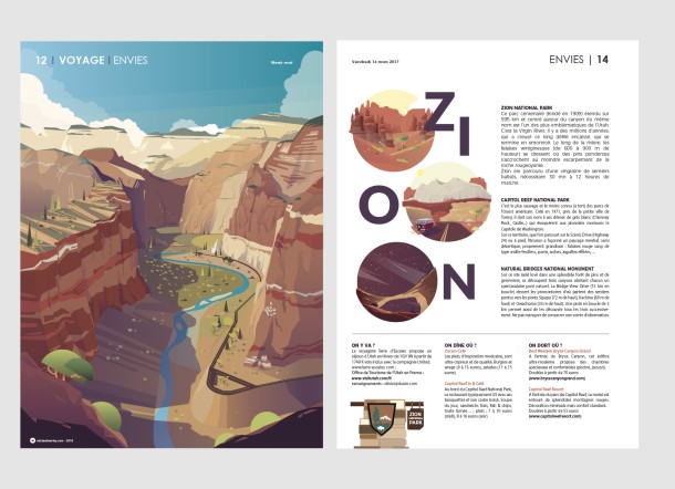 Utah Parks - Le Parisian Mage - Illustration & layout
