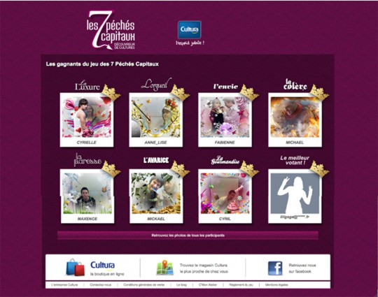 Cultura – Borne en magasin et site interactif « Les sept péchés capitaux »