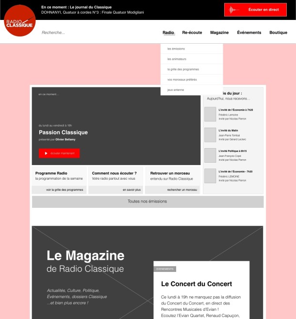 Radio Classique - Website Revamp
