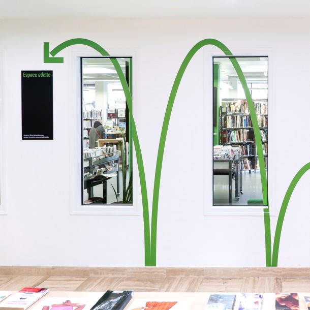 Sign system Bibliothèque Robert Desnos