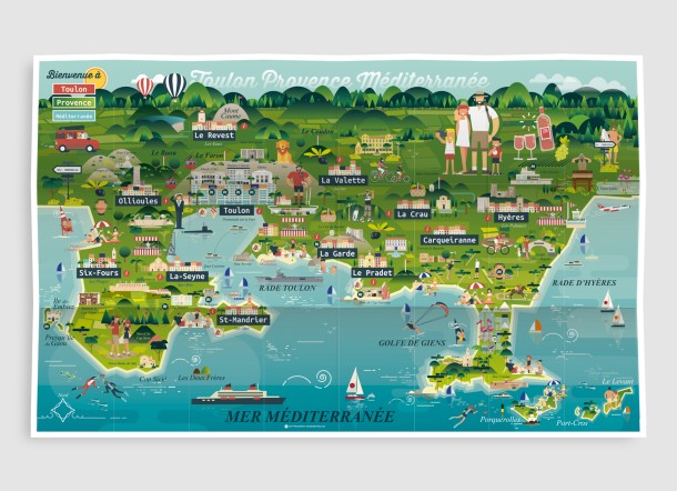 Illustrated map for Toulon Provence Mediterranée